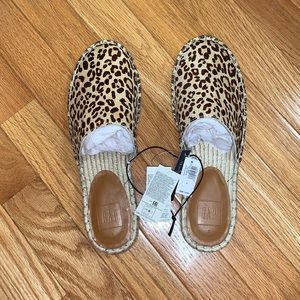 GAP leopard espadrille slide-ons